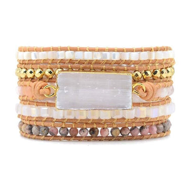 Moon Goddness Selenite Wrap Bracelet-Your Soul Place